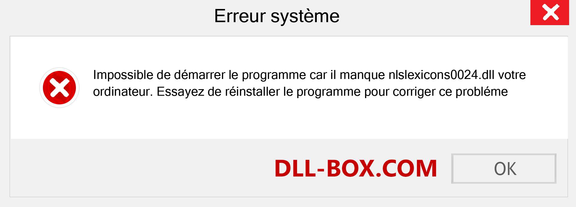 Le fichier nlslexicons0024.dll est manquant ?. Télécharger pour Windows 7, 8, 10 - Correction de l'erreur manquante nlslexicons0024 dll sur Windows, photos, images